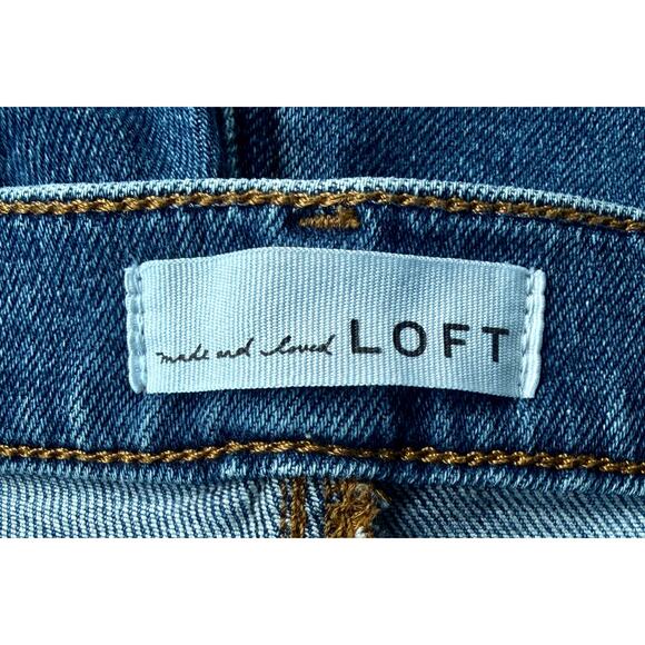 👖 LOFT High Rise Straight Jeans Women’s Size 8 / 29 Medium Wash Slim Fit Denim - Picture 2 of 5